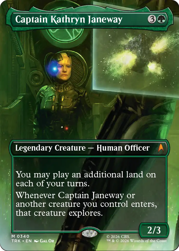 Captain Kathryn Janeway (Borderless) [Star Trek] Magic: The Gathering