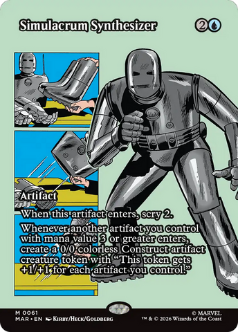 Simulacrum Synthesizer (Borderless) [Marvel Universe: Eternal-Legal] Magic: The Gathering