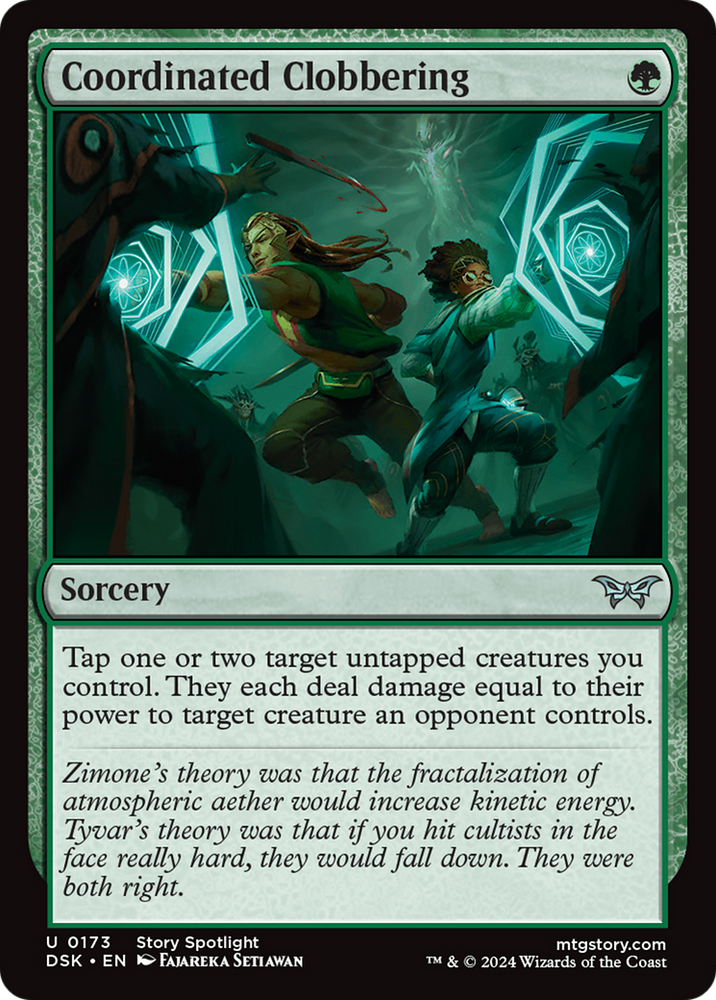 Coordinated Clobbering [Duskmourn: House of Horror] Magic: The Gathering