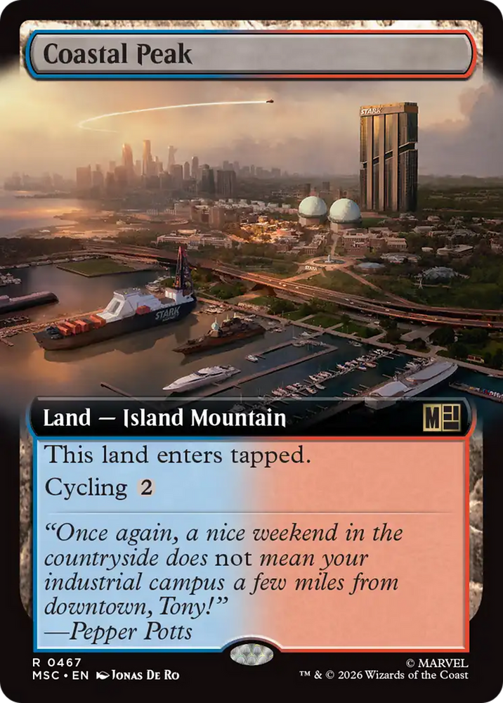 Coastal Peak (Extended Art) [Marvel Super Heroes Commander] Magic: The Gathering