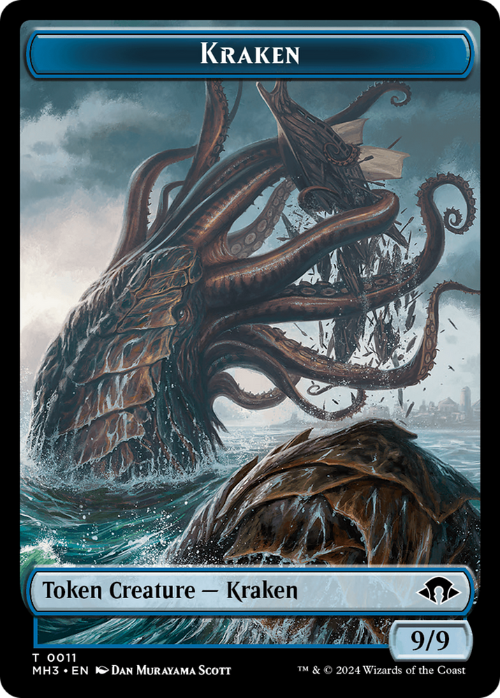 Phyrexian Germ // Kraken Double-Sided Token [Modern Horizons 3 Tokens] Magic: The Gathering