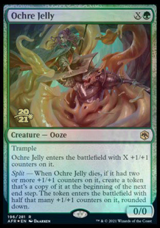 Ochre Jelly [Dungeons & Dragons: Adventures in the Forgotten Realms Prerelease Promos] Magic: The Gathering