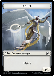Angel (3) // Demon Double-Sided Token [March of the Machine Commander Tokens] Magic: The Gathering