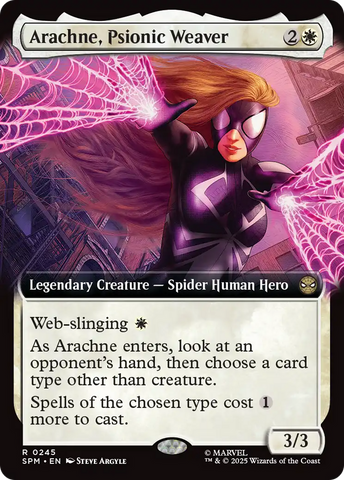 Arachne, Psionic Weaver (Extended Art) [Marvel's Spider-Man] Magic: The Gathering