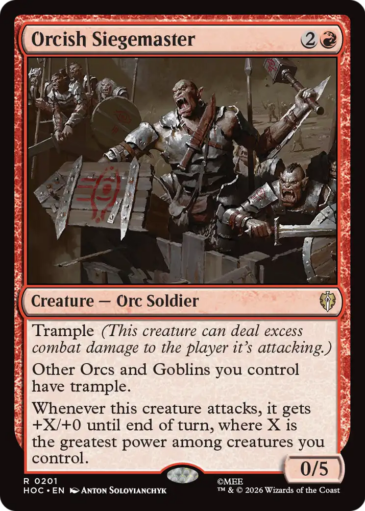 Orcish Siegemaster [The Hobbit: Eternal-Legal] Magic: The Gathering