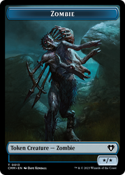 Spirit (0039) // Zombie (0013) Double-Sided Token [Commander Masters Tokens] Magic: The Gathering