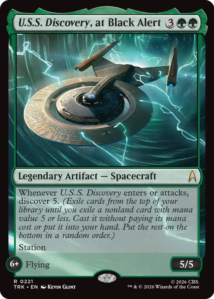 U.S.S. Discovery, at Black Alert [Star Trek] Magic: The Gathering
