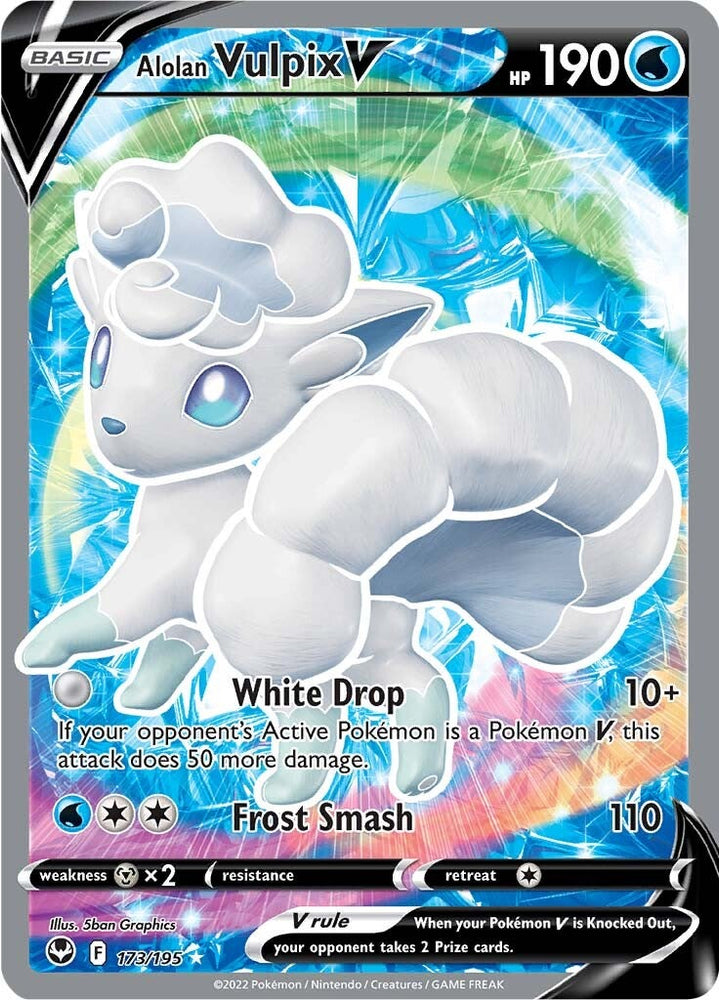 Alolan Vulpix V (173/195) [Sword & Shield: Silver Tempest] Pokémon