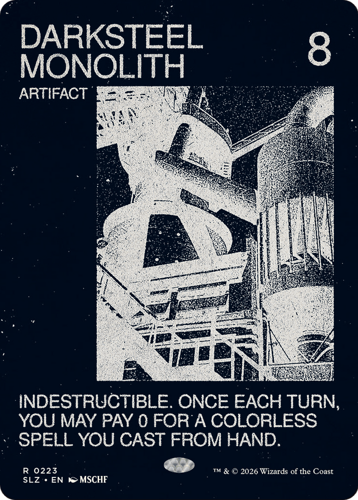 Darksteel Monolith (0223) [Secret Lair x MSCHF: The Zeta Set] Magic: The Gathering