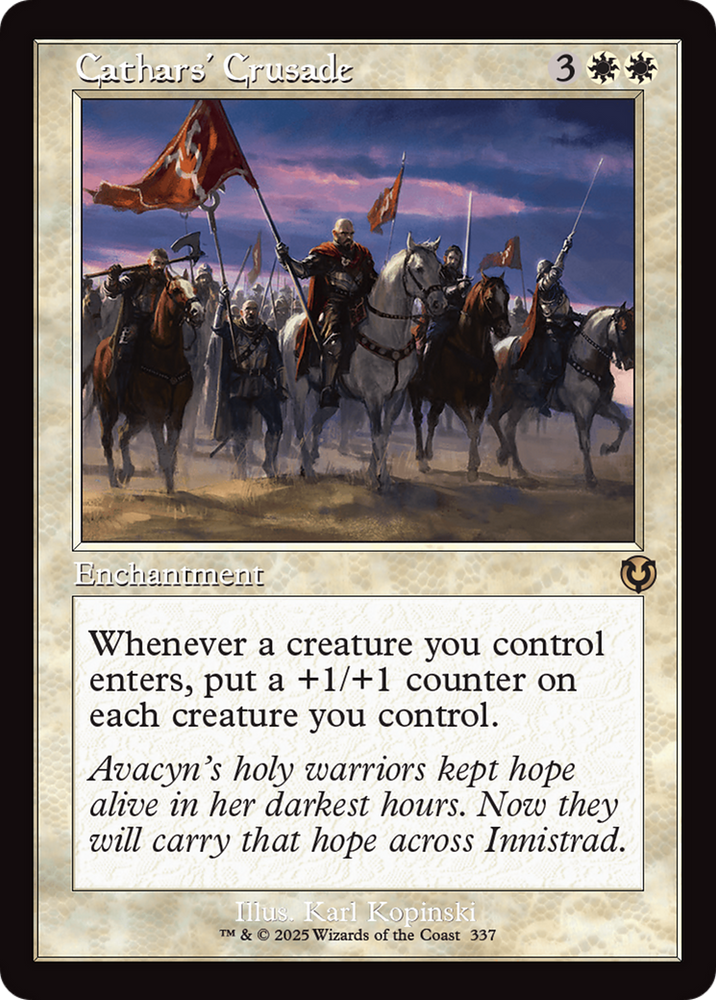 Cathars' Crusade (Retro Frame) [Innistrad Remastered] Magic: The Gathering