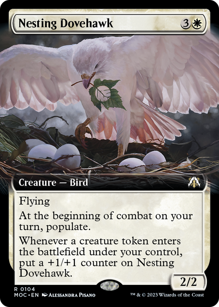 Nesting Dovehawk (Extended Art) [March of the Machine Commander] Magic: The Gathering
