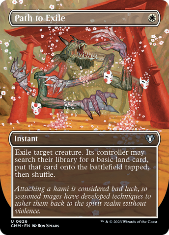Path to Exile (Borderless Alternate Art) [Commander Masters] Magic: The Gathering