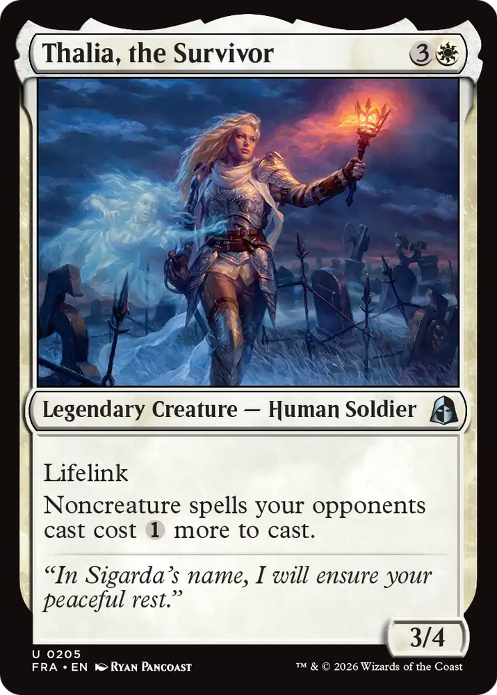 Thalia, the Survivor [Reality Fracture] Magic: The Gathering