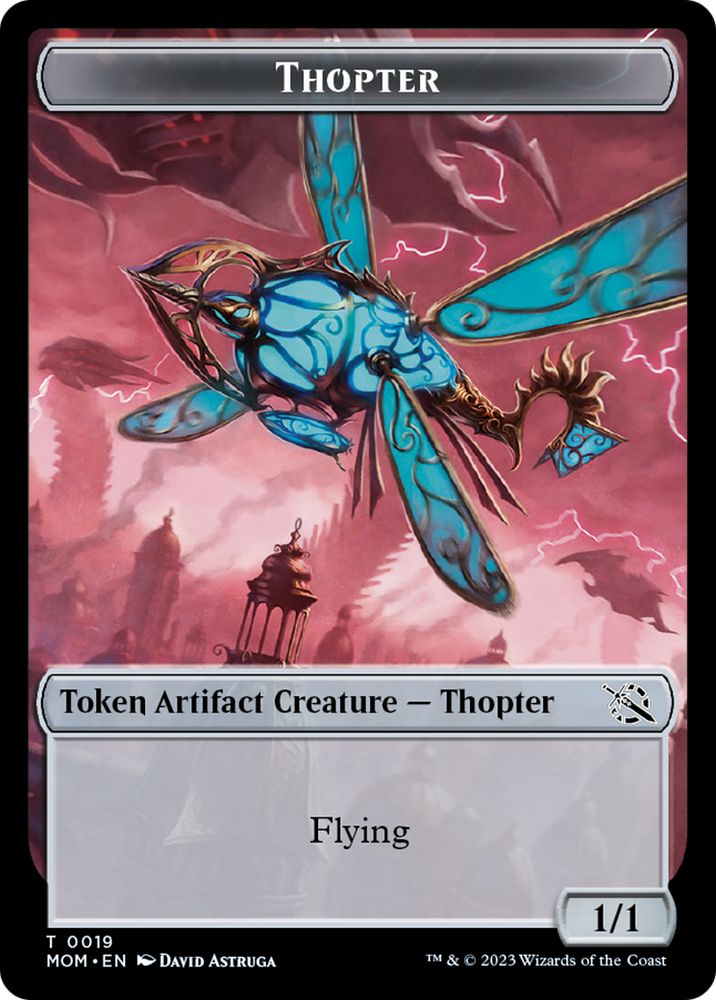 Thopter // Beast Double-Sided Token [March of the Machine Commander Tokens] Magic: The Gathering