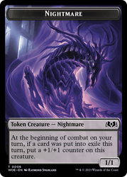 Nightmare // Food (0010) Double-Sided Token [Wilds of Eldraine Tokens] Magic: The Gathering
