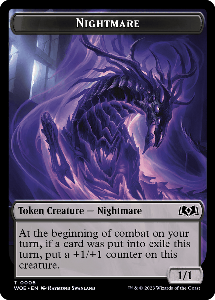 Nightmare // Food (0011) Double-Sided Token [Wilds of Eldraine Tokens] Magic: The Gathering
