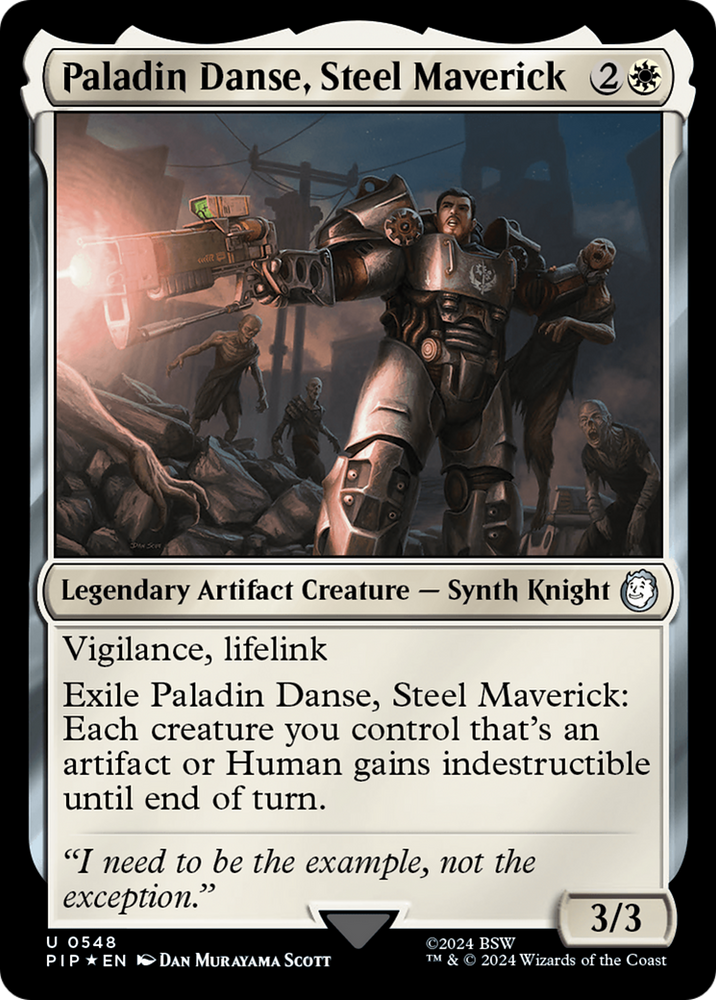 Paladin Danse, Steel Maverick (Surge Foil) [Fallout] Magic: The Gathering