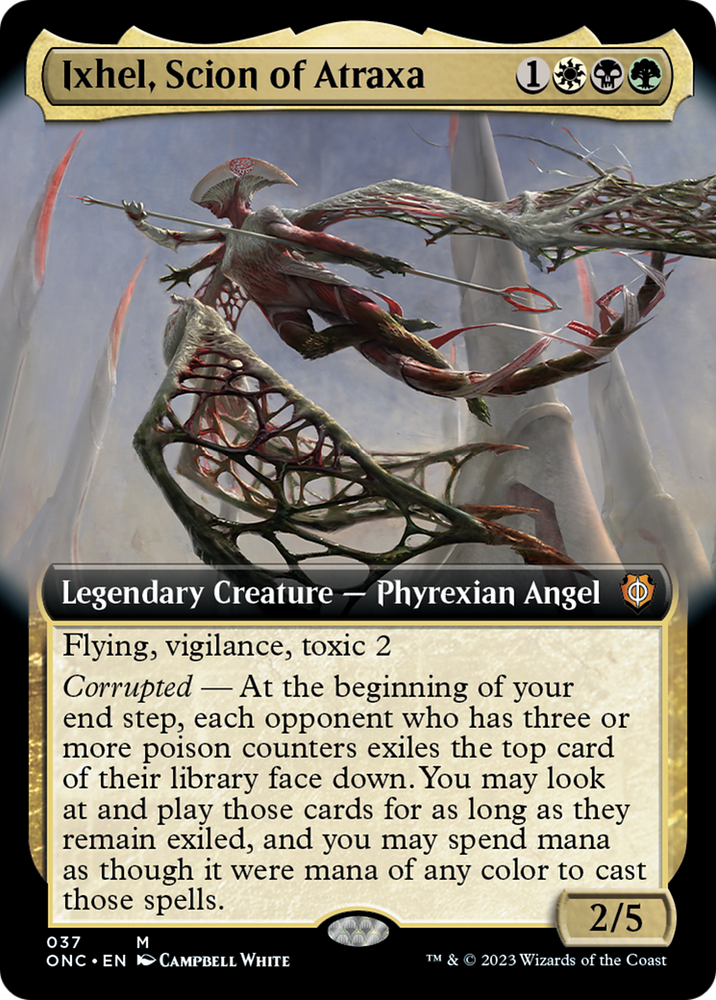 Ixhel, Scion of Atraxa (Extended Art) [Phyrexia: All Will Be One Commander] Magic: The Gathering