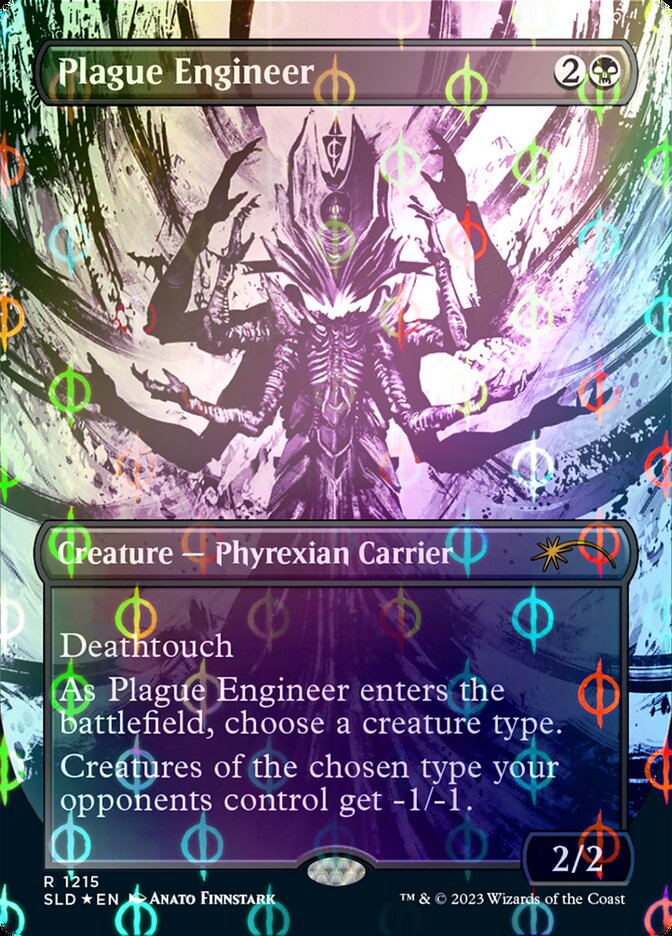 Plague Engineer (Borderless Ichor Step-and-Compleat Foil) [Secret Lair Drop Series] Magic: The Gathering