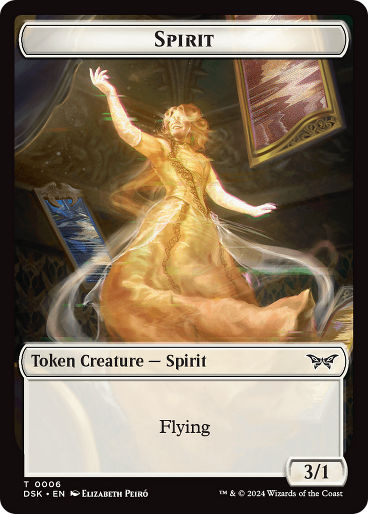 Spirit (0006) // Treasure Double-Sided Token [Duskmourn: House of Horror Tokens] Magic: The Gathering