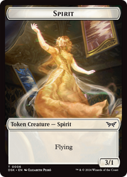 Spirit (0006) // Manifest Double-Sided Token [Duskmourn: House of Horror Tokens] Magic: The Gathering