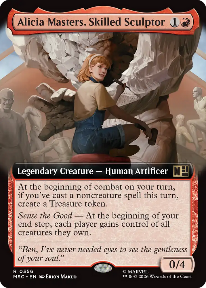 Alicia Masters, Skilled Sculptor (Extended Art) [Marvel Super Heroes Commander] Magic: The Gathering