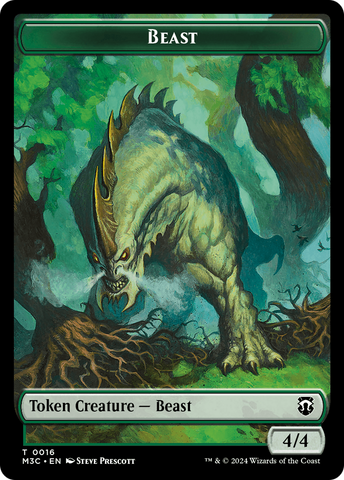 Beast (0016) // Copy Double-Sided Token [Modern Horizons 3 Commander Tokens] Magic: The Gathering
