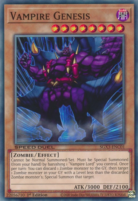 Vampire Genesis [SGX3-ENC01] Common Yu-Gi-Oh!