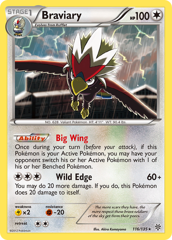 Braviary (116/135) [Black & White: Plasma Storm] Pokémon