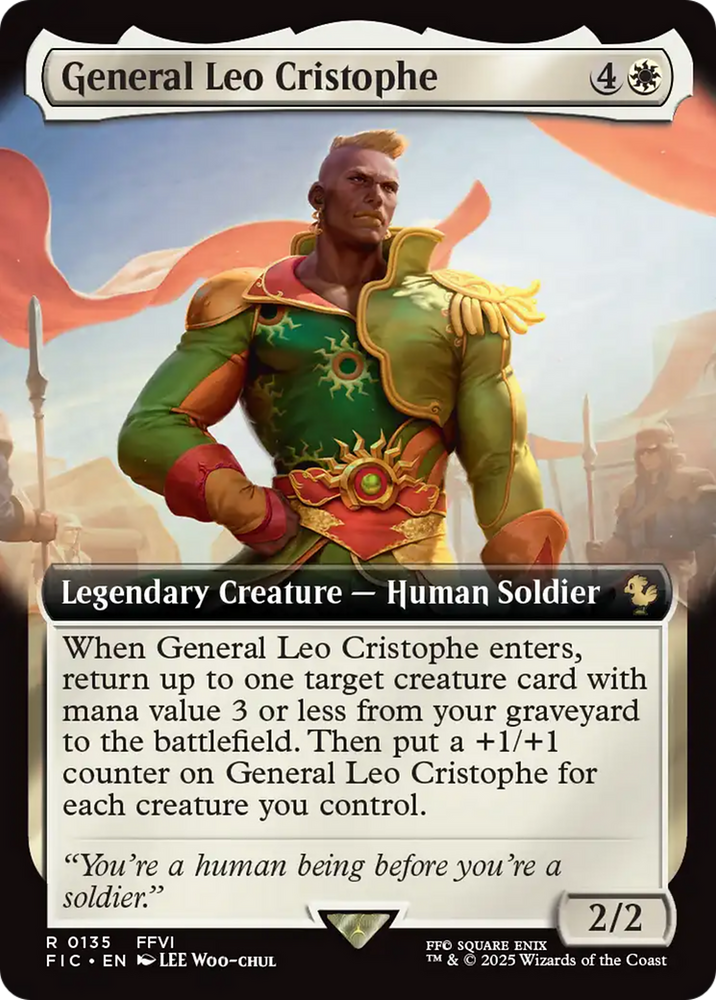 General Leo Cristophe (Extended Art) [FINAL FANTASY Commander] Magic: The Gathering