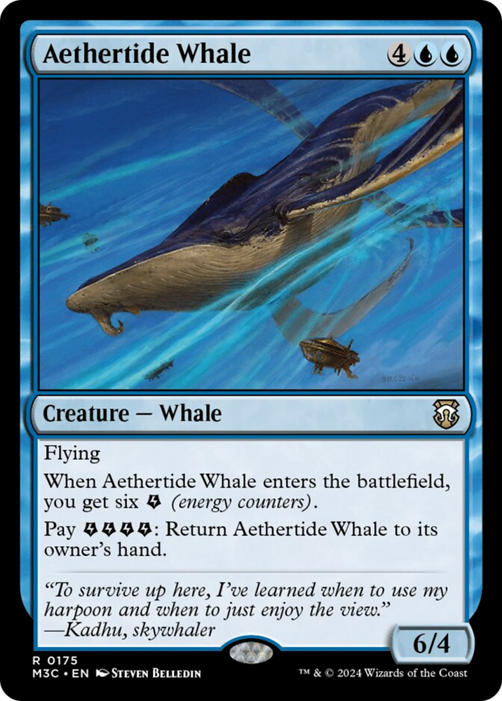 Aethertide Whale (Ripple Foil) [Modern Horizons 3 Commander] Magic: The Gathering