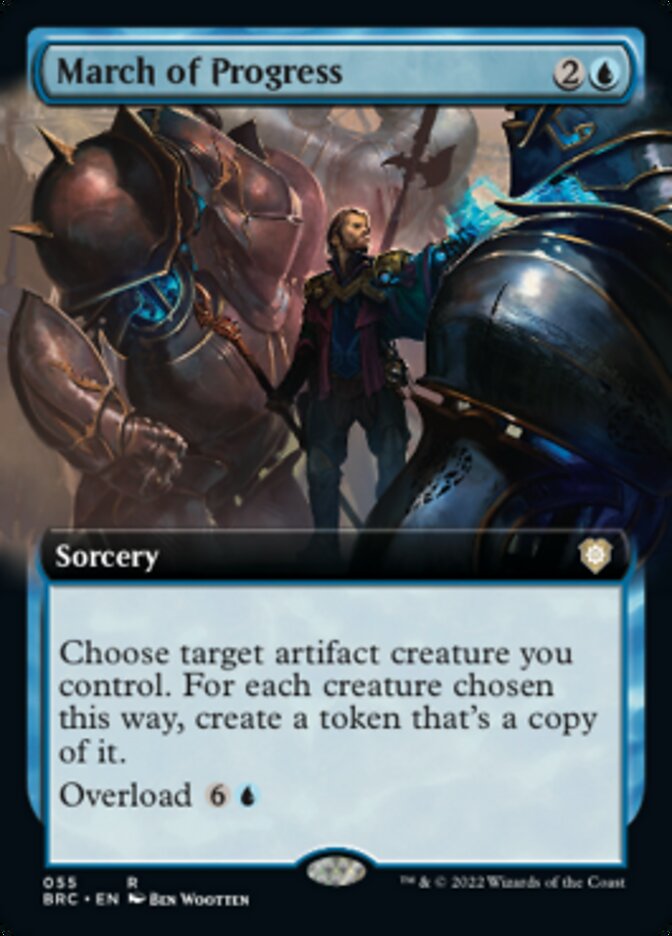 March of Progress (Extended Art) [The Brothers' War Commander] Magic: The Gathering
