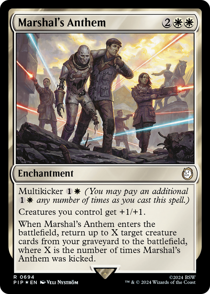 Marshal's Anthem (Surge Foil) [Fallout] Magic: The Gathering