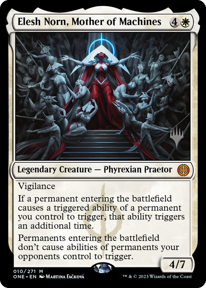 Elesh Norn, Mother of Machines (Promo Pack) [Phyrexia: All Will Be One Promos] Magic: The Gathering
