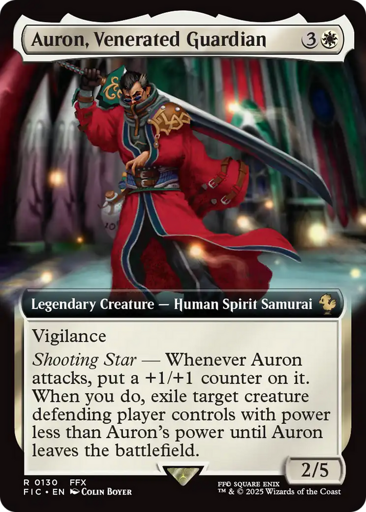 Auron, Venerated Guardian (Extended Art) [FINAL FANTASY Commander] Magic: The Gathering