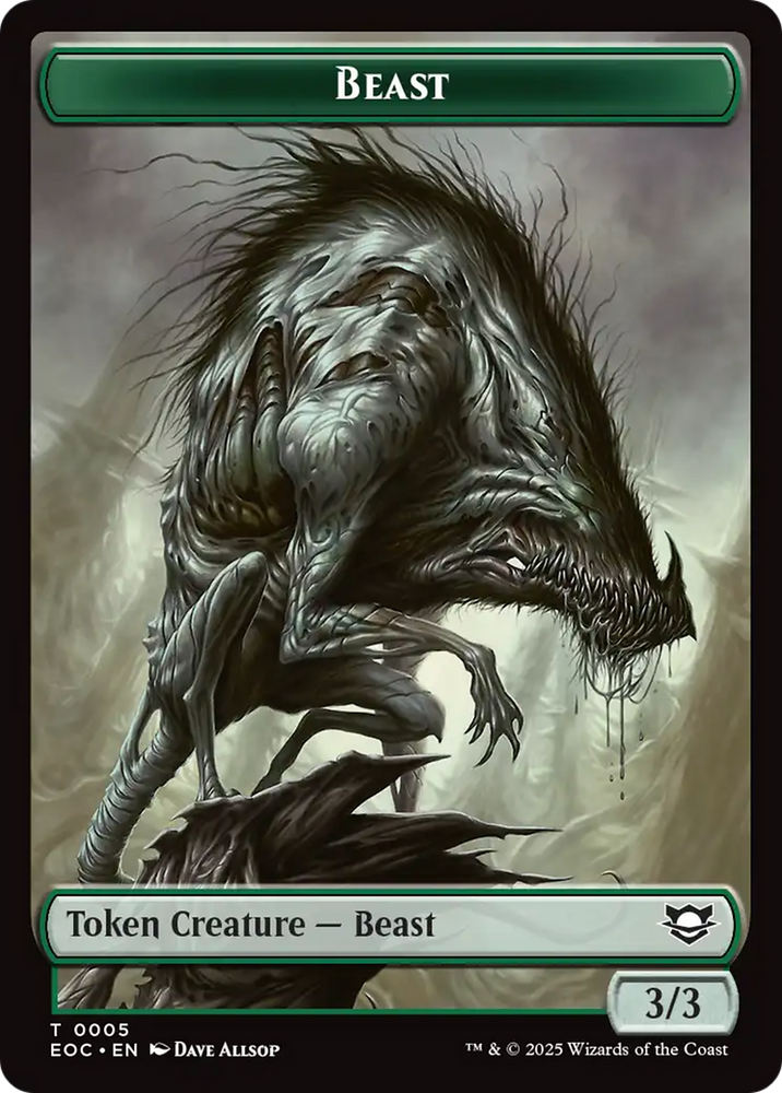 Clue // Beast (0005) Double-Sided Token [Edge of Eternities Commander Tokens] Magic: The Gathering