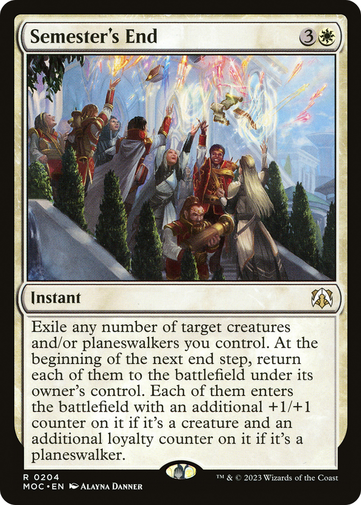 Semester's End [March of the Machine Commander] Magic: The Gathering