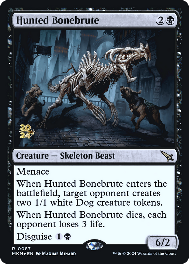 Hunted Bonebrute [Murders at Karlov Manor Prerelease Promos] Magic: The Gathering