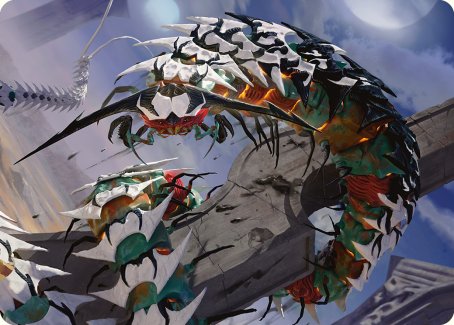 Atraxa's Skitterfang Art Card [Phyrexia: All Will Be One Art Series] Magic: The Gathering