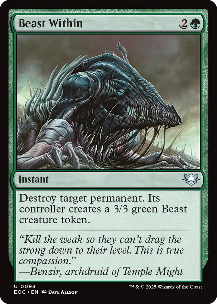 Beast Within [Edge of Eternities Commander] Magic: The Gathering