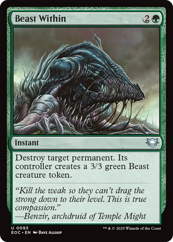 Beast Within [Edge of Eternities Commander] Magic: The Gathering