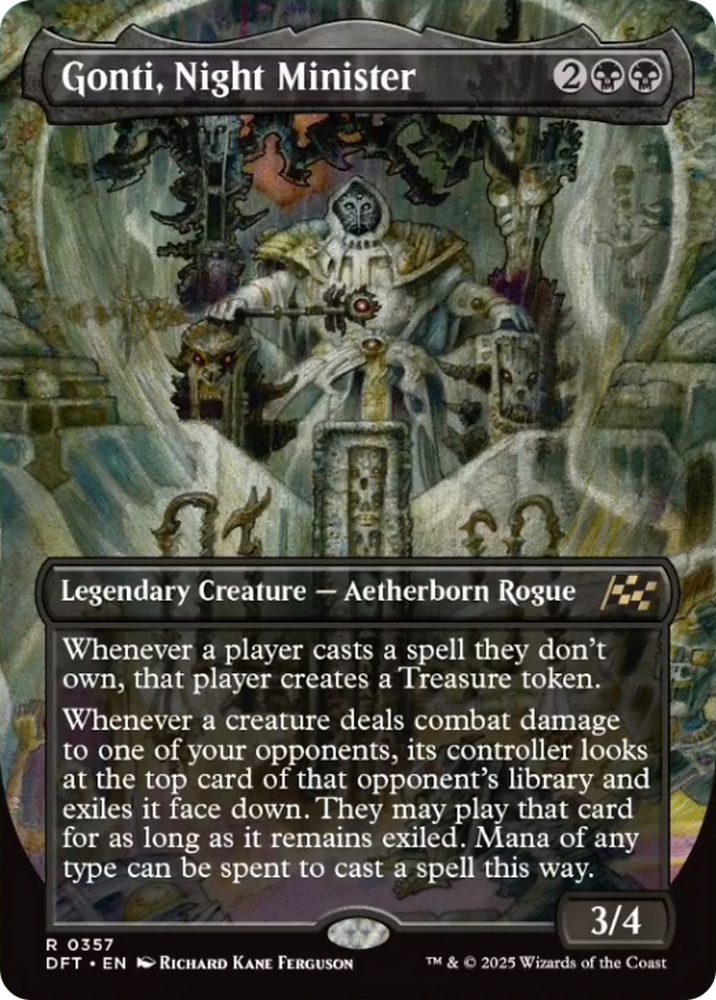 Gonti, Night Minister (Borderless) [Aetherdrift] Magic: The Gathering
