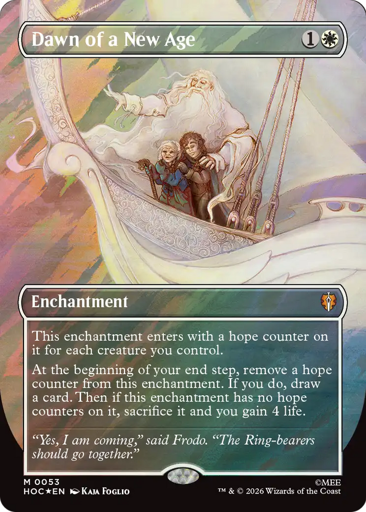 Dawn of a New Age (Borderless) (Surge Foil) [The Hobbit: Eternal-Legal] Magic: The Gathering