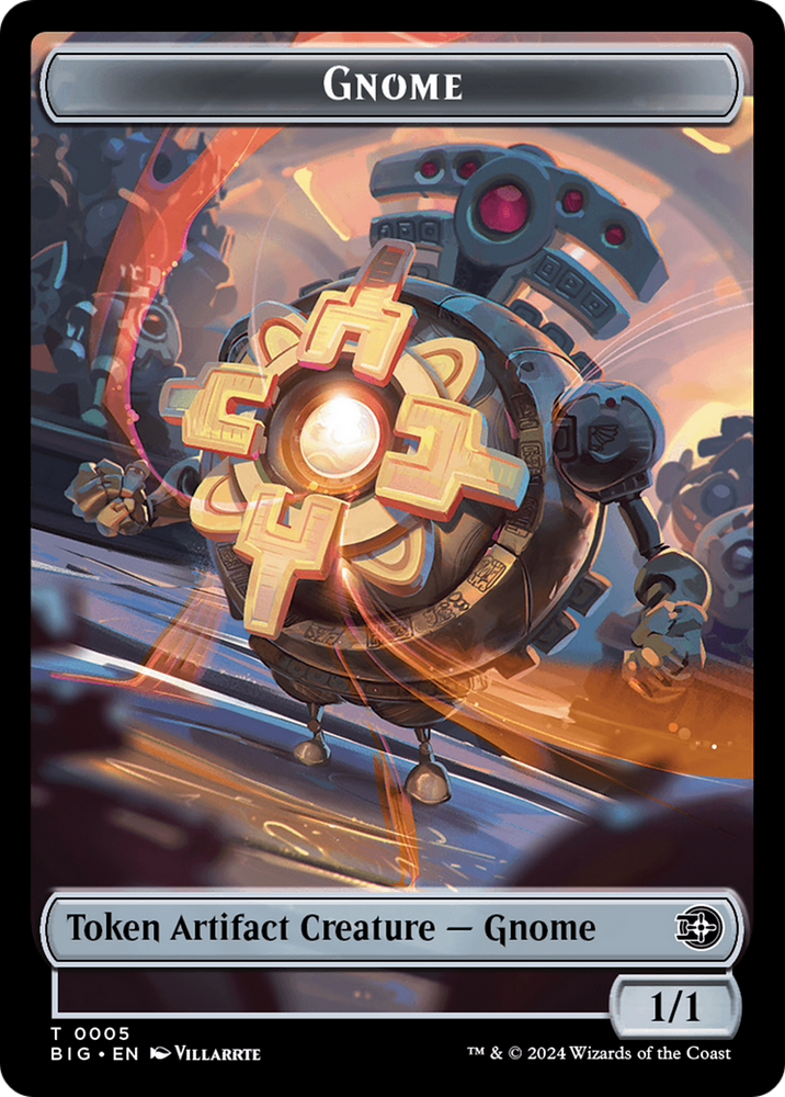 Gnome // Plot Double-Sided Token [Outlaws of Thunder Junction: The Big Score Tokens] Magic: The Gathering