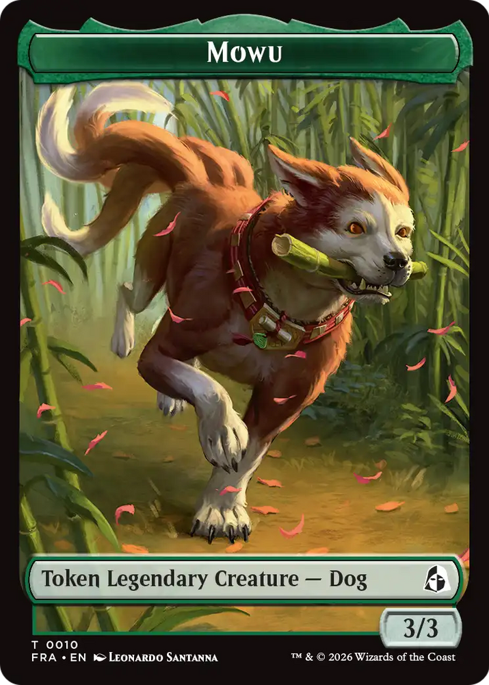 Ajani's Pridemate // Mowu Double-Sided Token [Reality Fracture Tokens] Magic: The Gathering