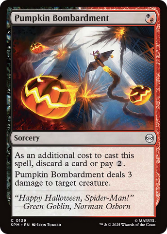 Pumpkin Bombardment [Marvel's Spider-Man] Magic: The Gathering