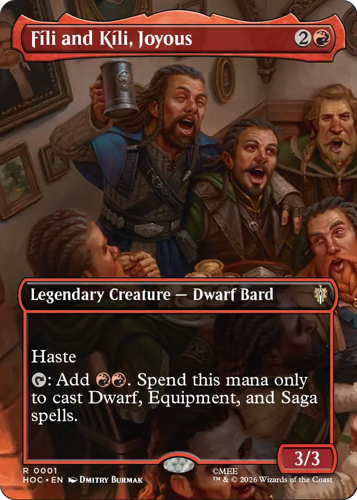 Fili and Kili, Joyous (Borderless) [The Hobbit: Eternal-Legal] Magic: The Gathering