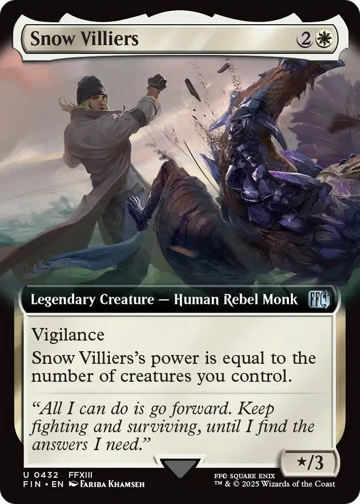Snow Villiers (Extended Art) [FINAL FANTASY] Magic: The Gathering