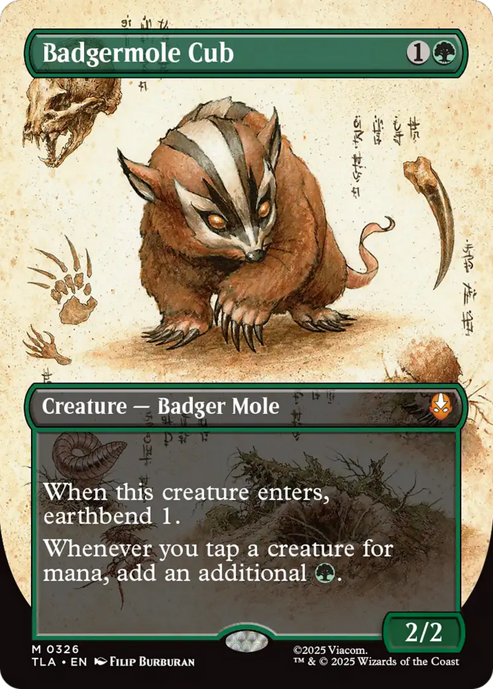 Badgermole Cub (Borderless) [Avatar: The Last Airbender] Magic: The Gathering