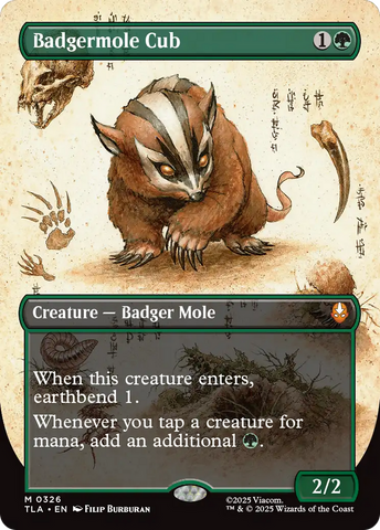 Badgermole Cub (Borderless) [Avatar: The Last Airbender] Magic: The Gathering